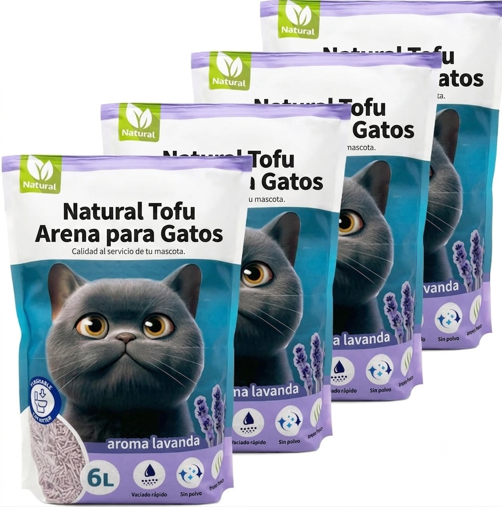 Arena Aglomerante de Tofu para Gatos