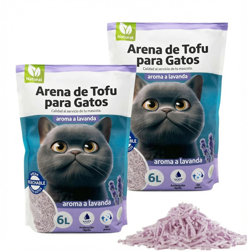 Arena Aglomerante de Tofu para Gatos
