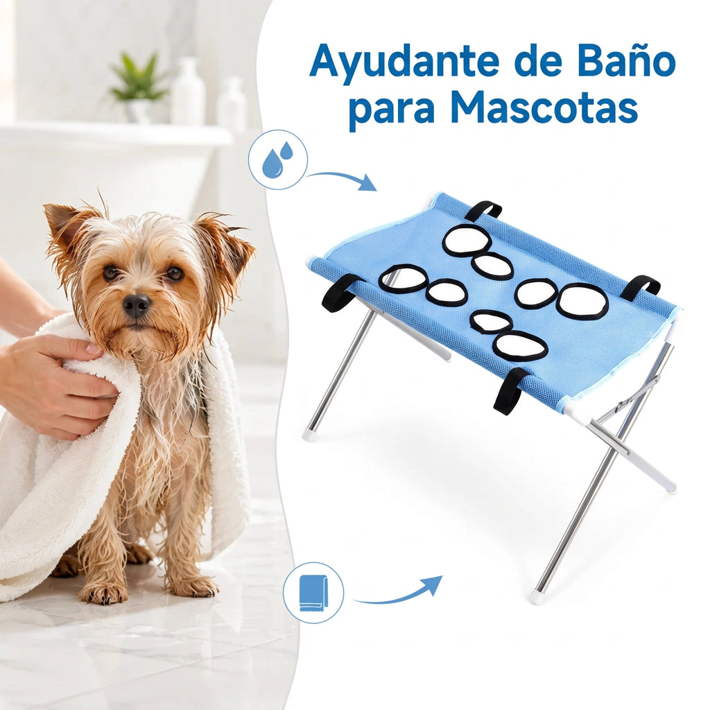 Hamaca de Baño Plegable para Mascotas – Soporte de Secado