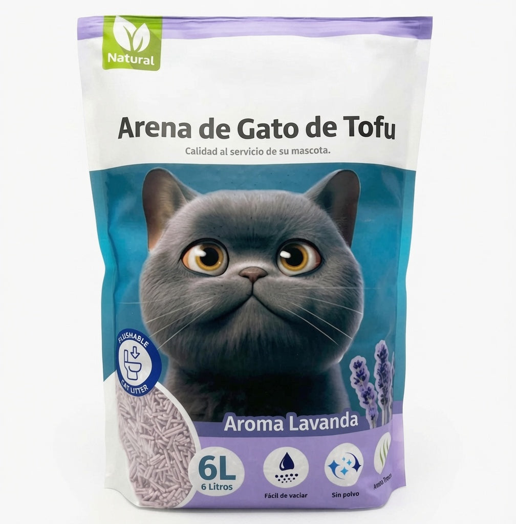 Arena Aglomerante de Tofu para Gatos